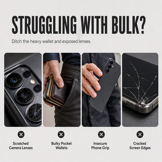 2-in-1 Shockproof Phone Case with Hidden Card Holder