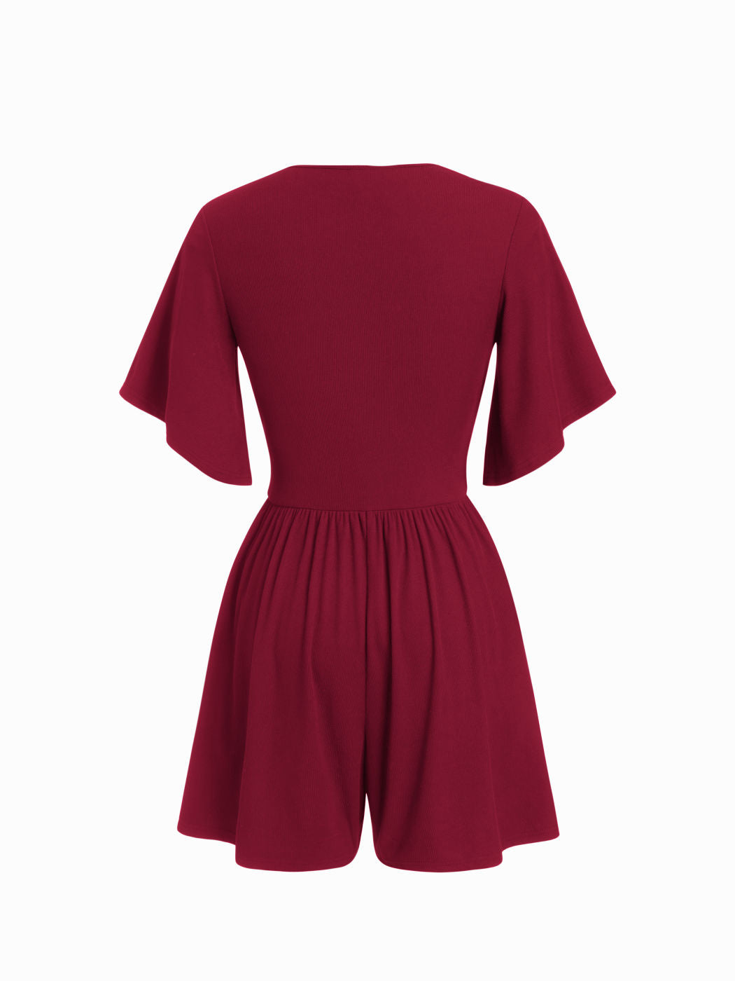 Wrap V-Neck Chiffon Mini Dress