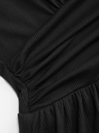 Wrap V-Neck Chiffon Mini Dress