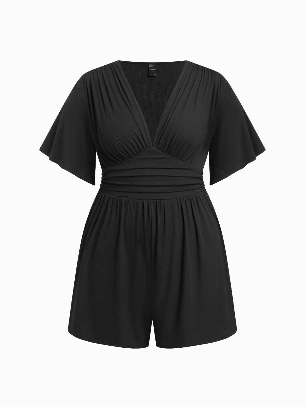 Wrap V-Neck Chiffon Mini Dress