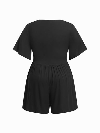 Wrap V-Neck Chiffon Mini Dress