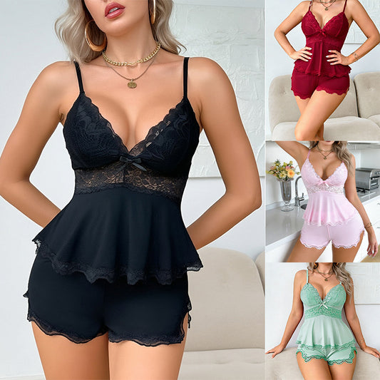 Elegant Lace Sleepwear Set