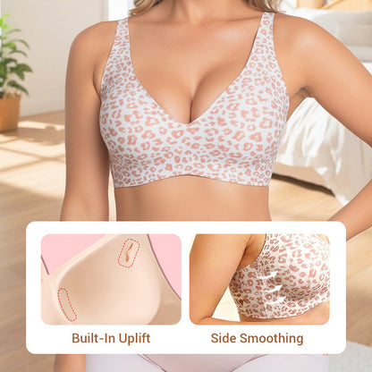Womens Comfortable Wireless Bralettes Seamless Deep V Everyday Bra