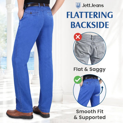 Men's Classic Straight Fit Stretch Jeans