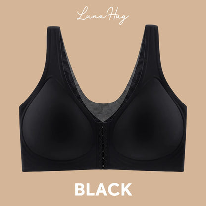 Seamless Front Buckle Cross Back Shaping Bra For Seniors