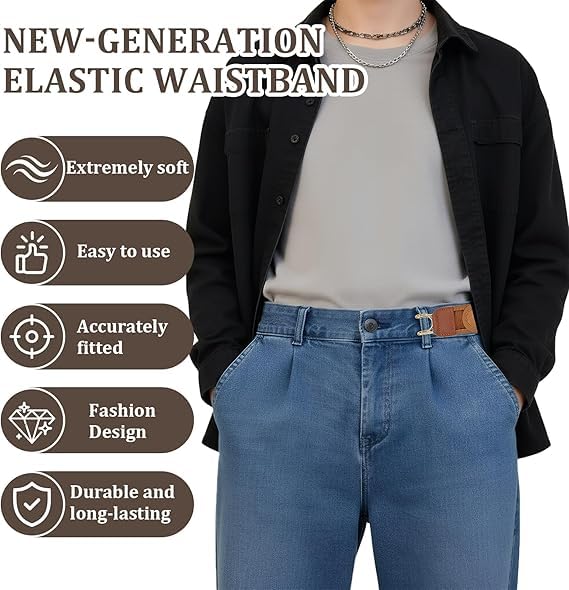 💥2PCS No Buckle Belt👖 Stretch Comfort All Day