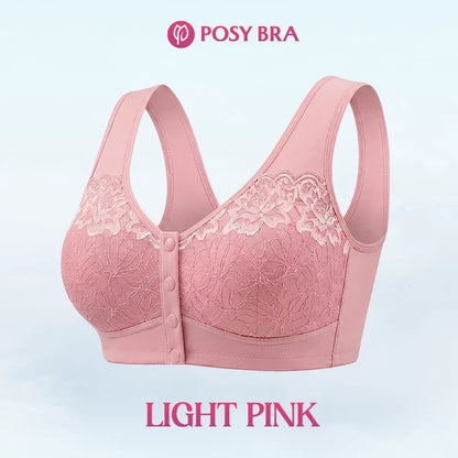 Front Closure Breathable Cotton Lifting Bra for Seniors