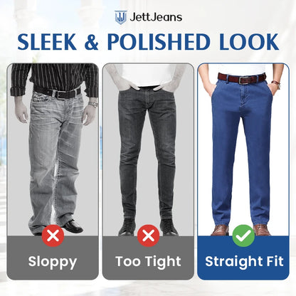 Men's Classic Straight Fit Stretch Jeans
