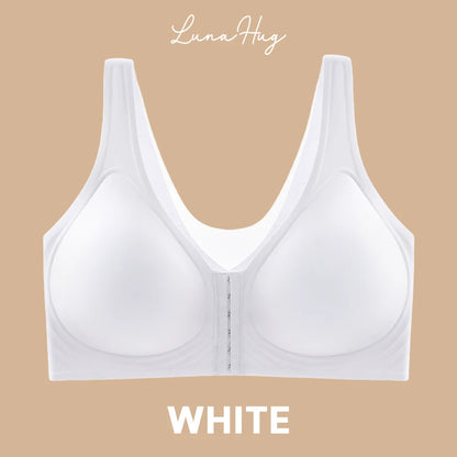 Seamless Front Buckle Cross Back Shaping Bra For Seniors