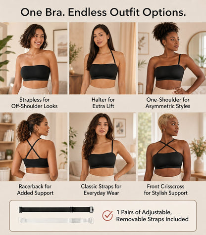✨ Women’s Seamless Strapless Bandeau Bra 👍Suitable for All Body Types