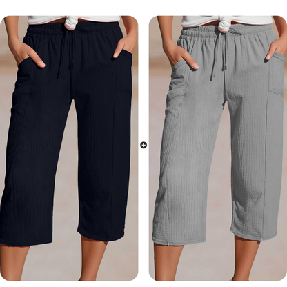🌿🔥 50% RABATT ✨ Damen Baumwoll-Leinen Hose mit Falten 👖 luftig, bequem & elegant – perfekt für stilvolle Sommer-Looks ☀️