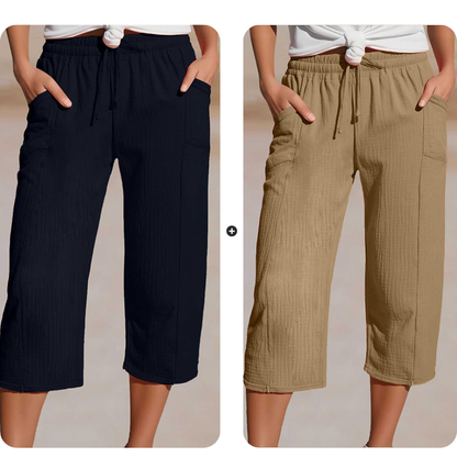 🌿🔥 50% RABATT ✨ Damen Baumwoll-Leinen Hose mit Falten 👖 luftig, bequem & elegant – perfekt für stilvolle Sommer-Looks ☀️