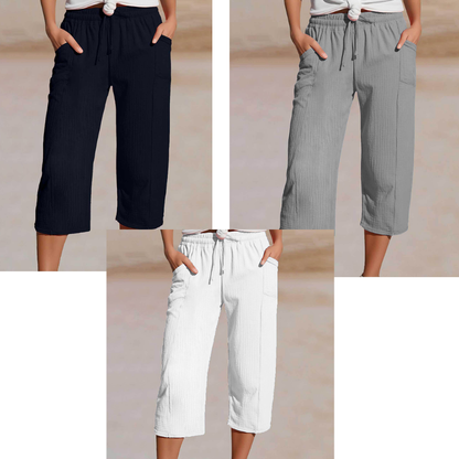 🌿🔥 50% RABATT ✨ Damen Baumwoll-Leinen Hose mit Falten 👖 luftig, bequem & elegant – perfekt für stilvolle Sommer-Looks ☀️