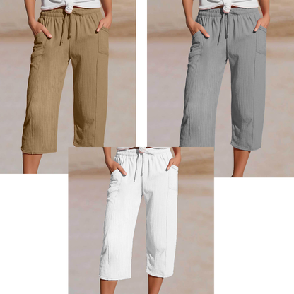 🌿🔥 50% RABATT ✨ Damen Baumwoll-Leinen Hose mit Falten 👖 luftig, bequem & elegant – perfekt für stilvolle Sommer-Looks ☀️