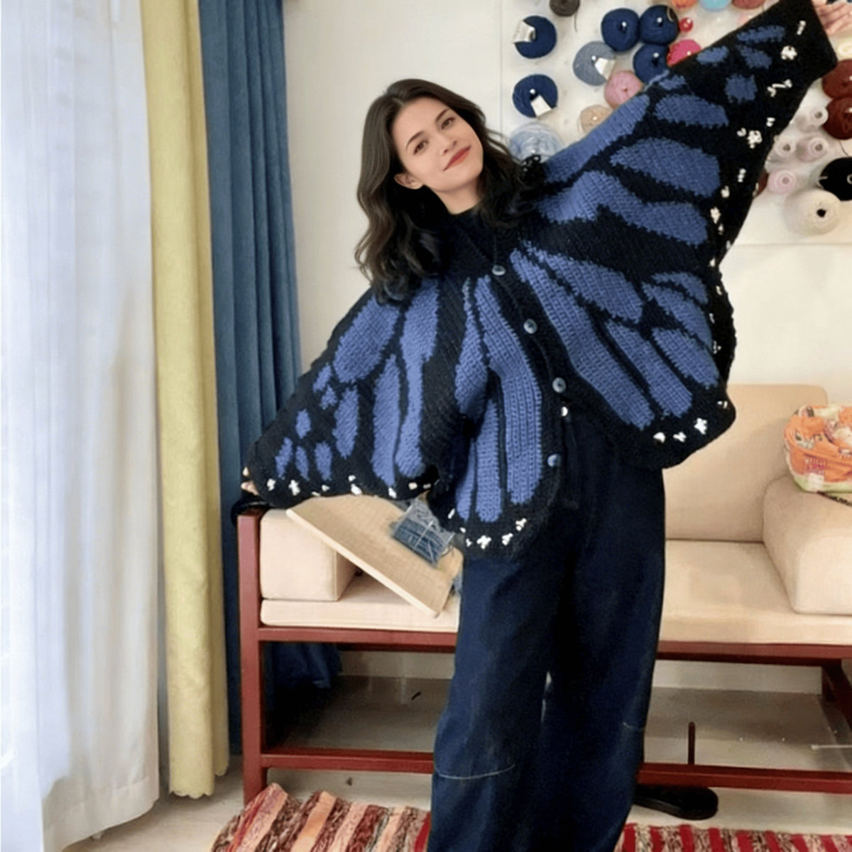 💕Hot sale 49% OFF🦋Handmade Monarch Butterfly Cardigan