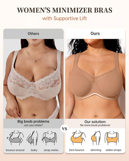 💐Women's Elegant Sheer Full Coverage Plus Size Bra