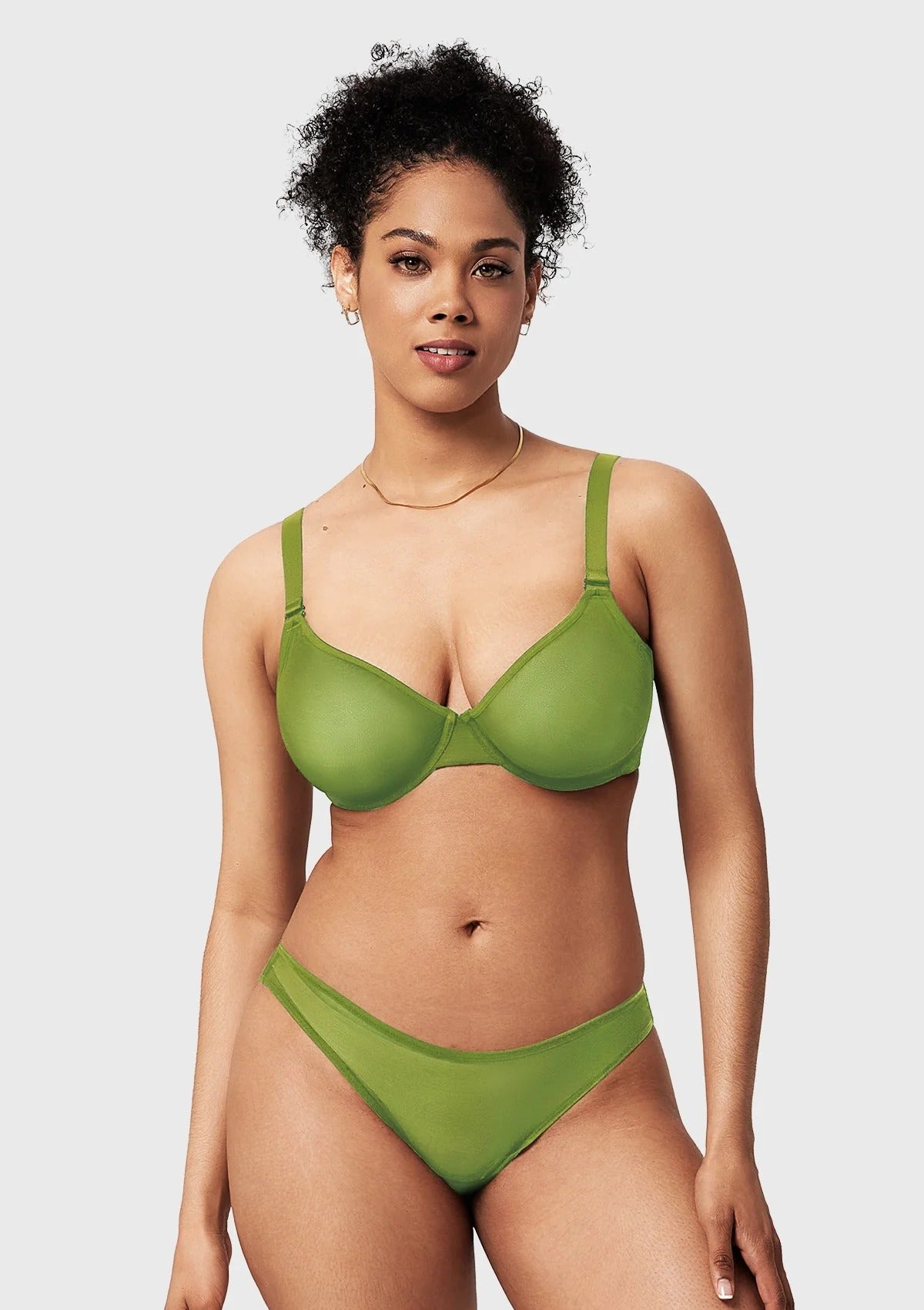 Women's Sheer Mesh Lingerie with Adjustable Straps