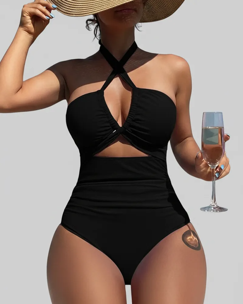 Evergreen Sculpting Deep V One-Piece Swimsuit