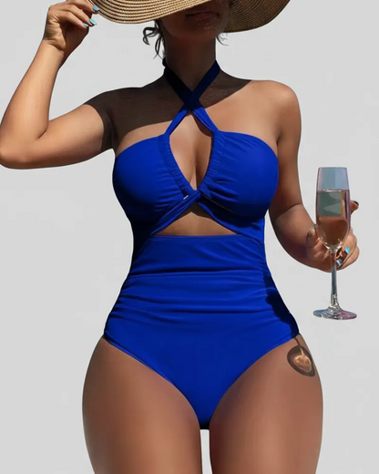 Evergreen Sculpting Deep V One-Piece Swimsuit