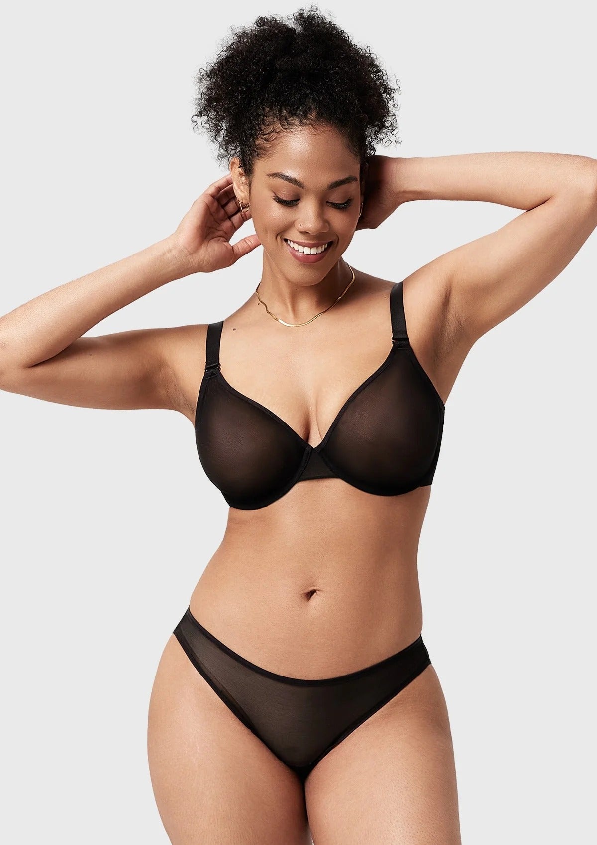 Women's Sheer Mesh Lingerie with Adjustable Straps