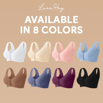 Seamless Front Buckle Cross Back Shaping Bra For Seniors