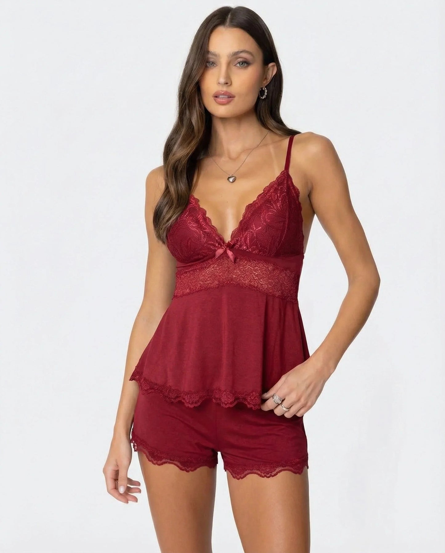 Elegant Lace Sleepwear Set