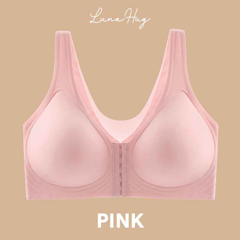 Seamless Front Buckle Cross Back Shaping Bra For Seniors