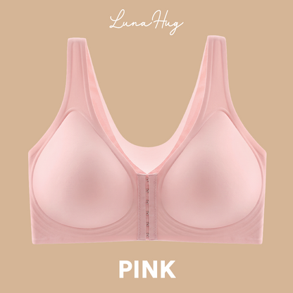 Seamless Front Buckle Cross Back Shaping Bra For Seniors