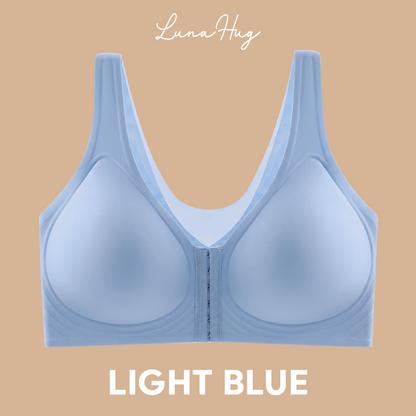 Seamless Front Buckle Cross Back Shaping Bra For Seniors