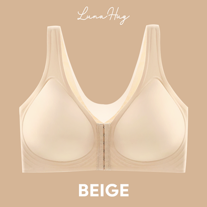 Seamless Front Buckle Cross Back Shaping Bra For Seniors