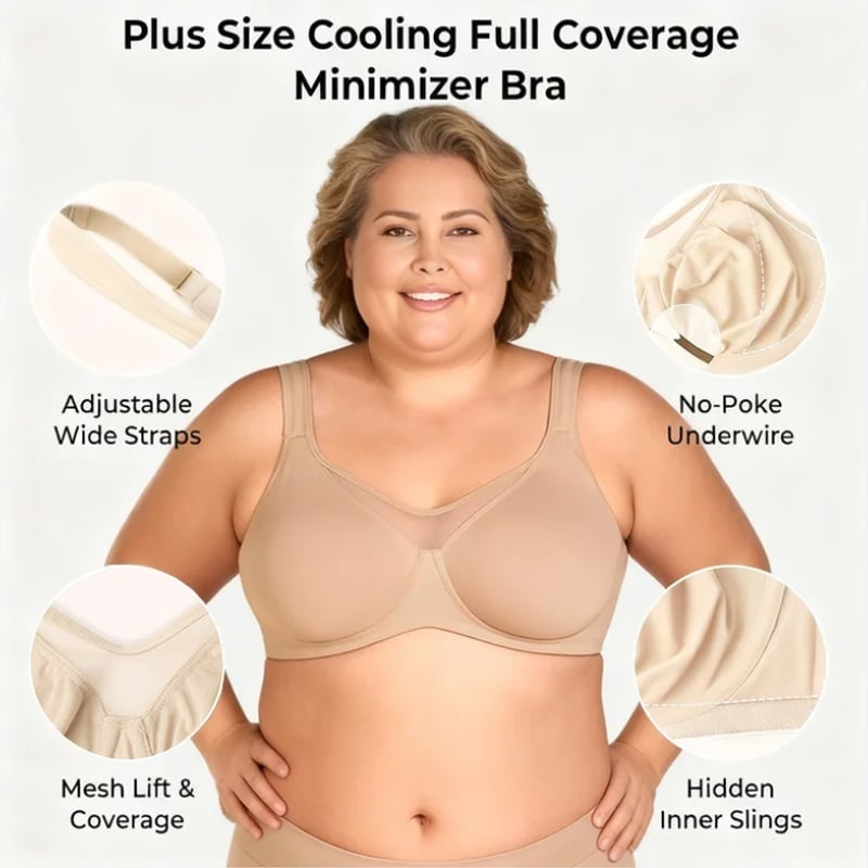 ⏳HOT SALE -ONLY £6.99 THIS WEEK🖤💐Women's Elegant Sheer Full Coverage Plus Size Bra