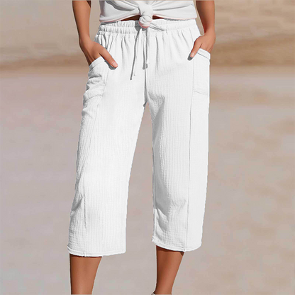 🌿🔥 50% RABATT ✨ Damen Baumwoll-Leinen Hose mit Falten 👖 luftig, bequem & elegant – perfekt für stilvolle Sommer-Looks ☀️