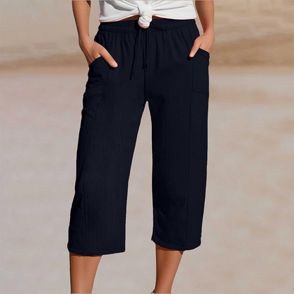 🌿🔥 50% RABATT ✨ Damen Baumwoll-Leinen Hose mit Falten 👖 luftig, bequem & elegant – perfekt für stilvolle Sommer-Looks ☀️