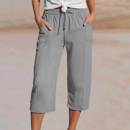 🌿🔥 50% RABATT ✨ Damen Baumwoll-Leinen Hose mit Falten 👖 luftig, bequem & elegant – perfekt für stilvolle Sommer-Looks ☀️