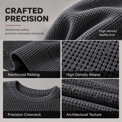 Men's Crewneck Sweater Soft Casual Sweaters Classic Long Sleeve Pullover Sweaters with Ribbing Edge