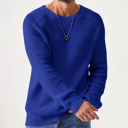 Men's Crewneck Sweater Soft Casual Sweaters Classic Long Sleeve Pullover Sweaters with Ribbing Edge