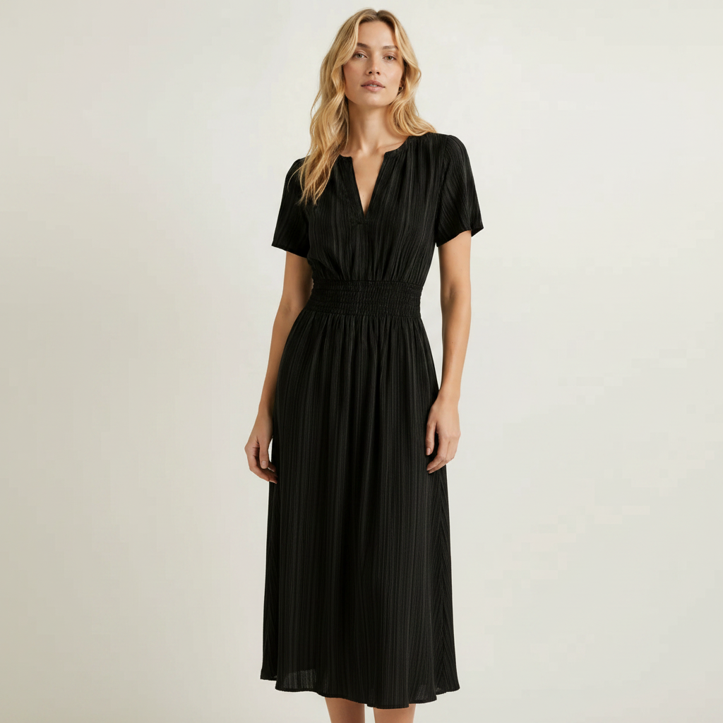 100% Cotton Linen-Style Dress – Soft, Breathable & Timeless