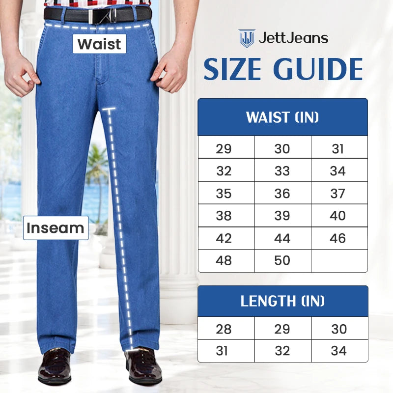 Men's Classic Straight Fit Stretch Jeans